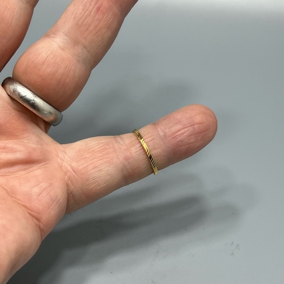 Brook & York Gold Plated Extra Thin Ring - Picture 6 of 6